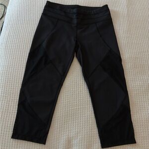 Athleta Capri Leggings with Mesh Panels
